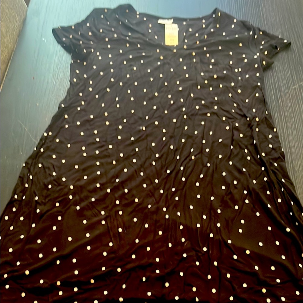 Soma Black and White Cap Sleeve Relaxed pajama to/dress